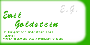 emil goldstein business card